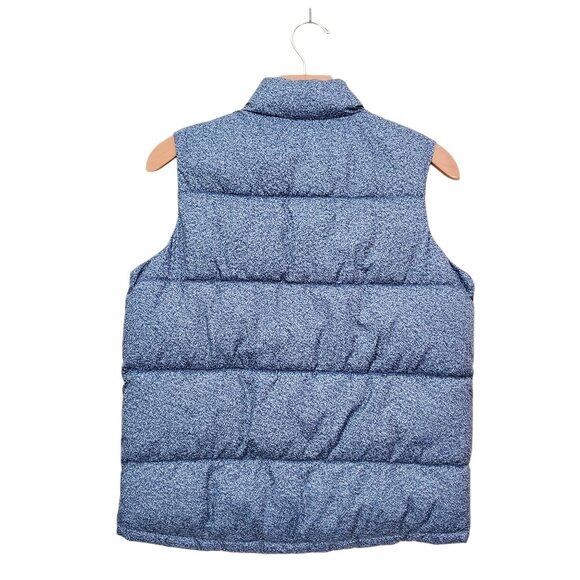 Old Navy Puffer Vest Kids Large 10/12 Blue Full Zip High Neck Winter Warm Cozy - Picture 5 of 10